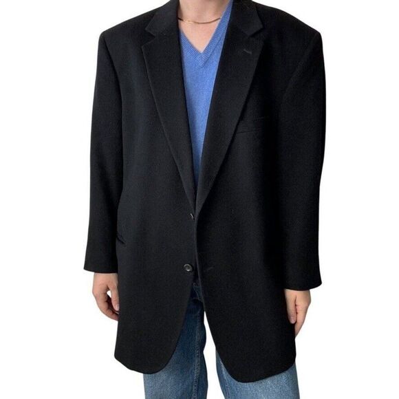 Jos A Bank Unisex Dark Gray 100% Cashmere 2 button Sport Coat Blazer 48R - Picture 4 of 11